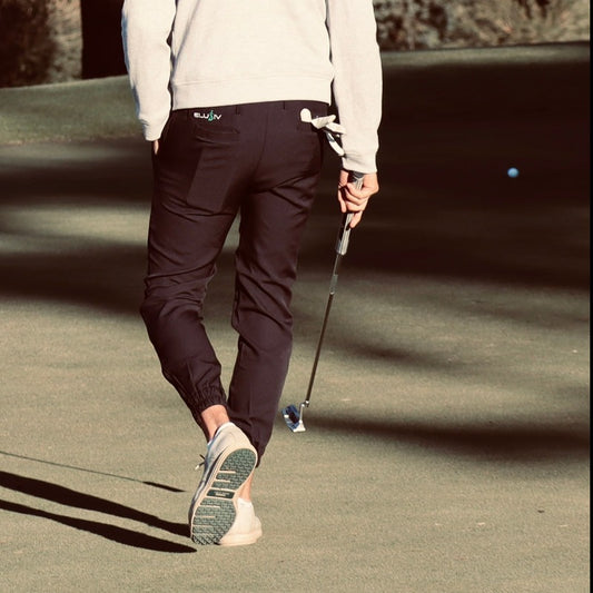 Elusiv Golf Black Fairway Flex Golf Joggers Back View