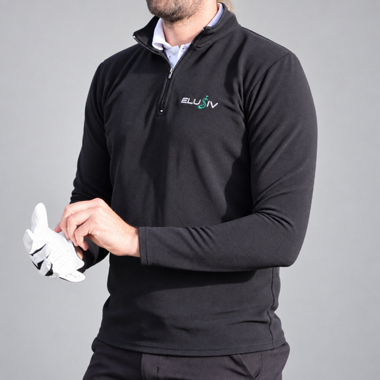 Black Quarter Zip Golf Jersey
