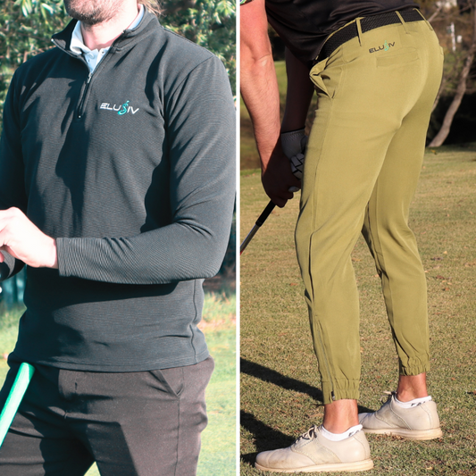Quarter Zip Jersey + Olive Green Fairway Flex Joggers