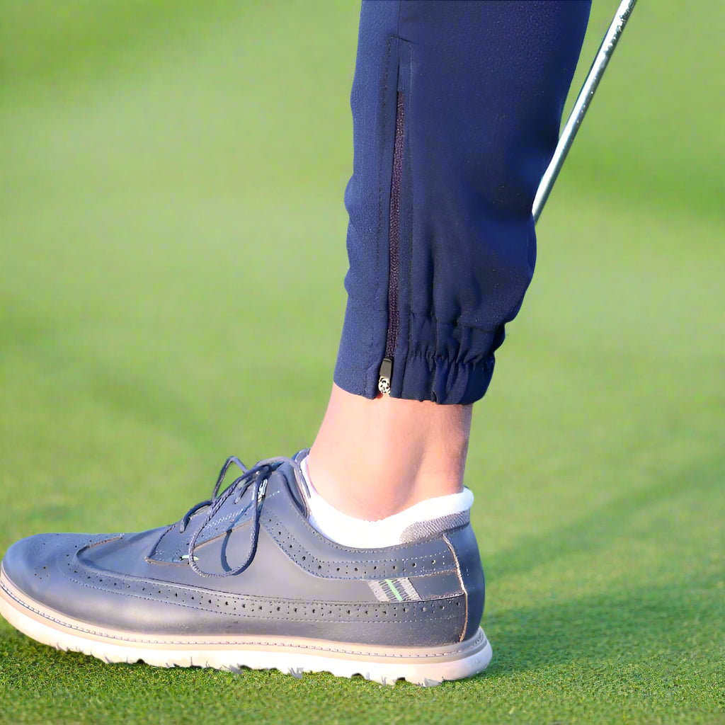 Elusiv Golf Fairway Flex Joggers Highlighting Zip Ankle Cuff Design