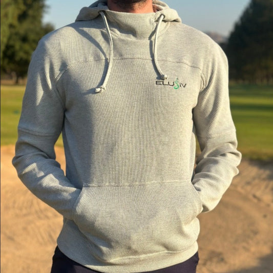 Elusiv Golf Grey Athletic Hoodie Front View