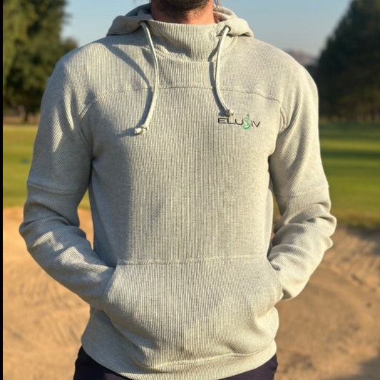 Elusiv Golf Grey Athletic Hoodie Front View