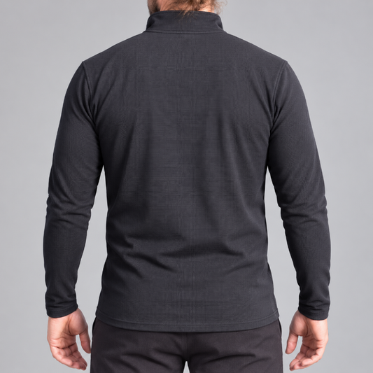 Black Quarter Zip Golf Jersey