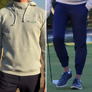 Grey Hoodie + Navy Fairway Flex Joggers