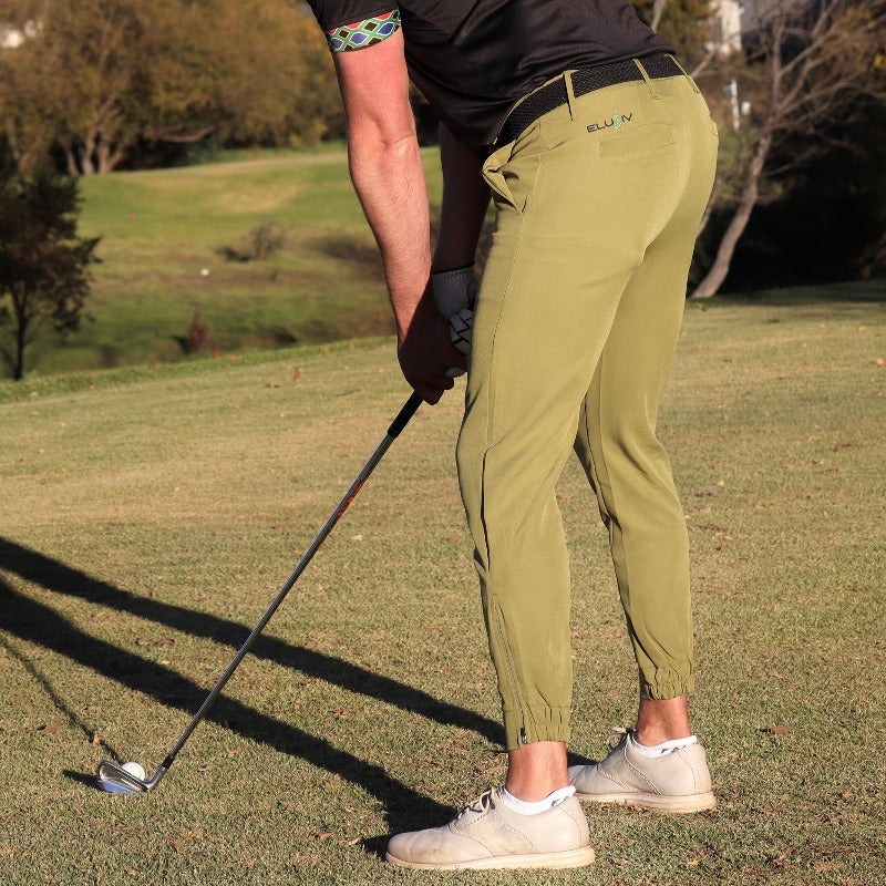 Black Athletic Hoodie + Olive Green Fairway Flex Joggers